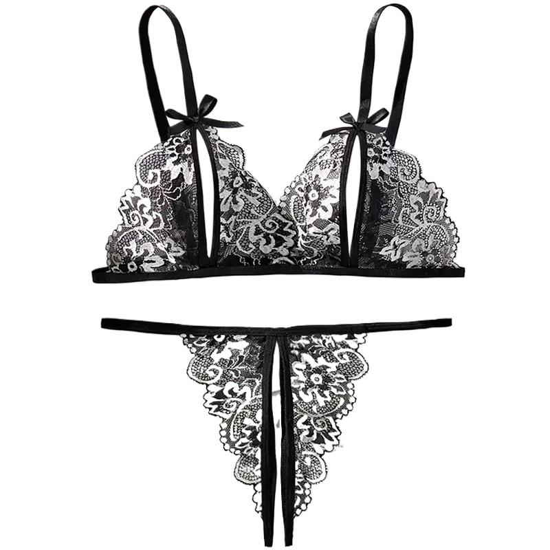 Black Hot Crotchless Sexy Wome - Sheer Bra Lace ulasan dan harga