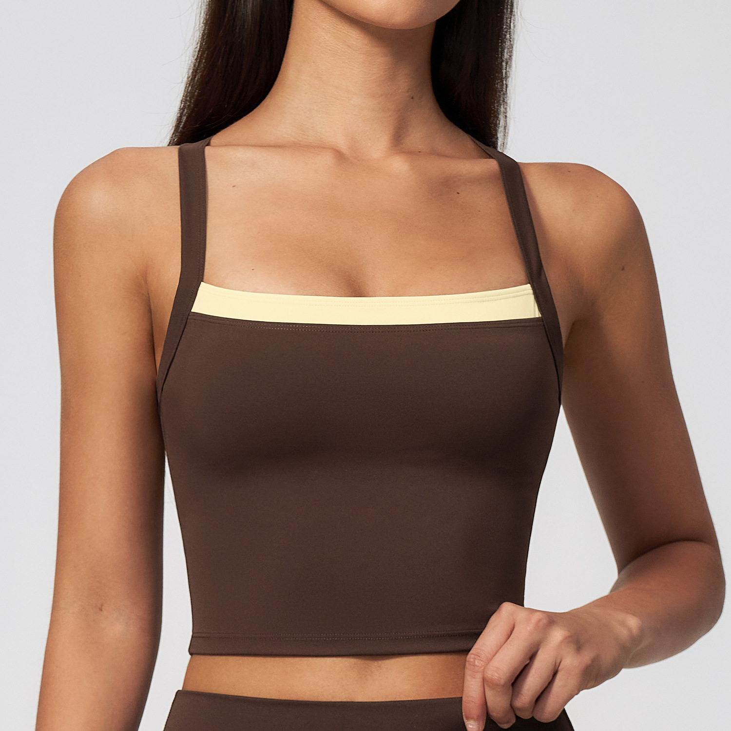 Women Criss Cross Back Yoga Ta - Plunge Bra Push Up ulasan dan harga