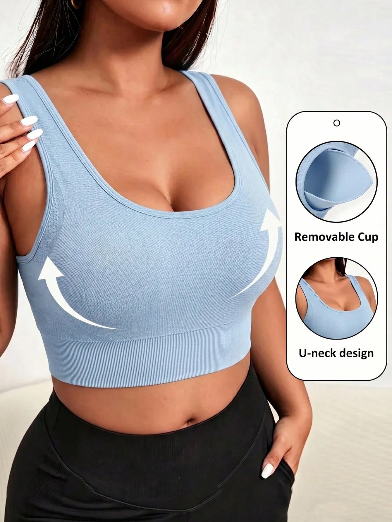Plus Size Seamless Sports Bra  - Sports Bra Racerback ulasan dan harga