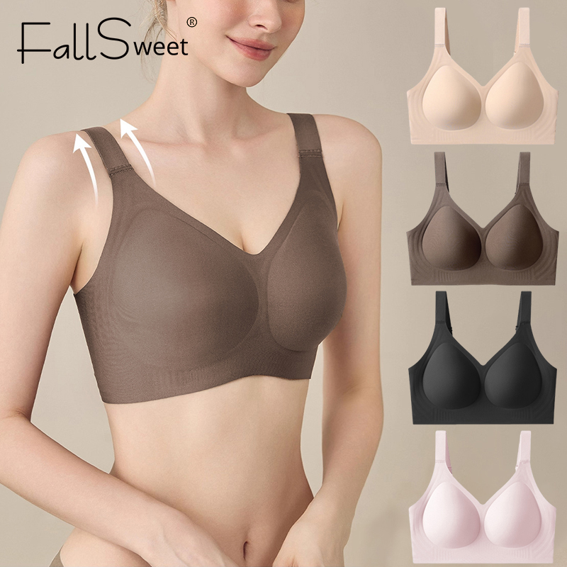 FallSweet Women Push-Up Seamle - Mastectomy Bra Pocket ulasan dan harga